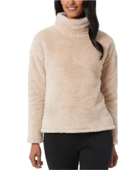 32 Degrees Women's Sherpa Mock-Neck Sweater, Coconut Ivory, L