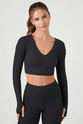 Active Thumbhole Crop Top