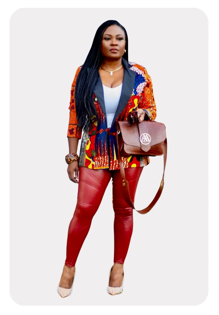 Ankara Patched Print | Blazer