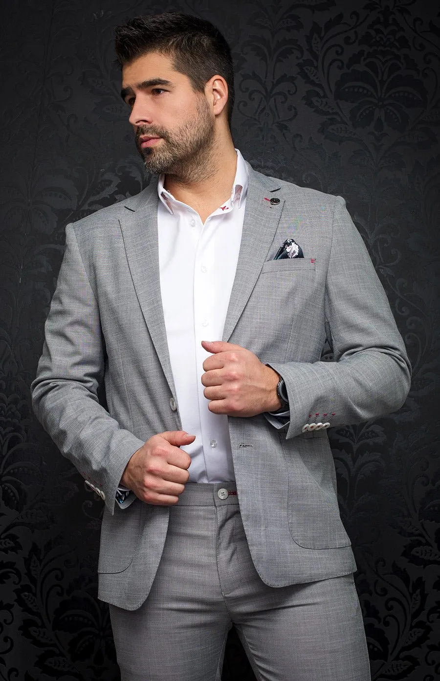 Au Noir Blazer - Blazer Craig Med Grey