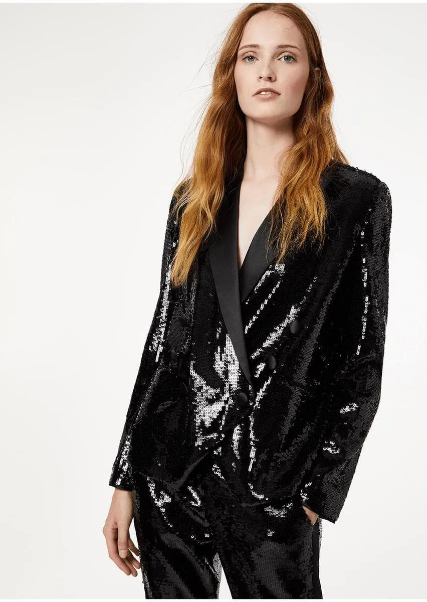 Blazer oversize in paillettes