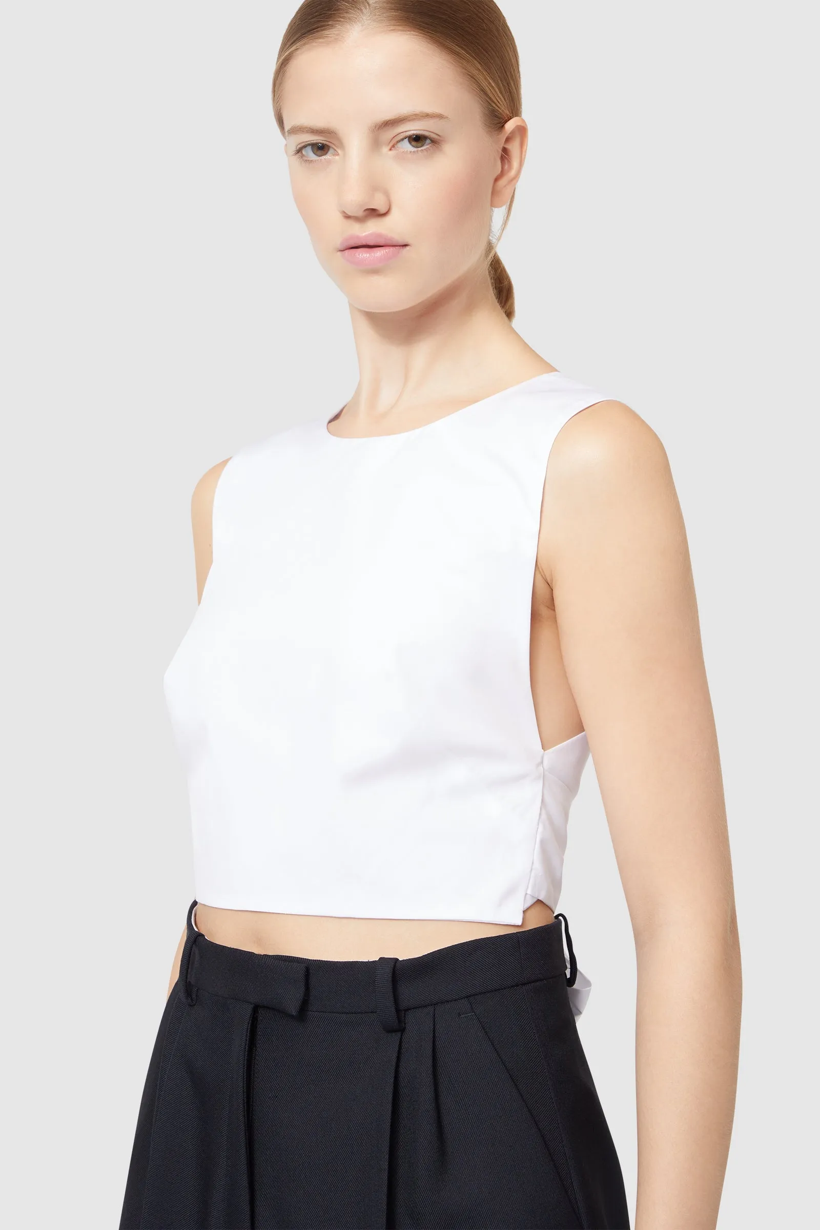 BOW WRAP CROP TOP