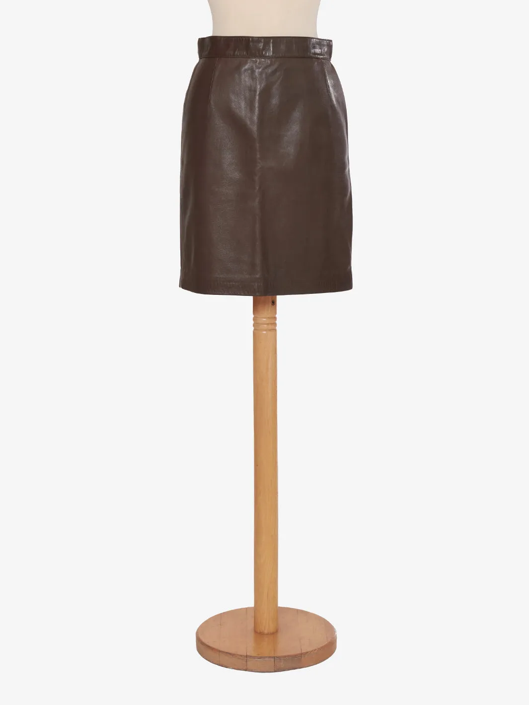 Brown Leather Vintage Skirt