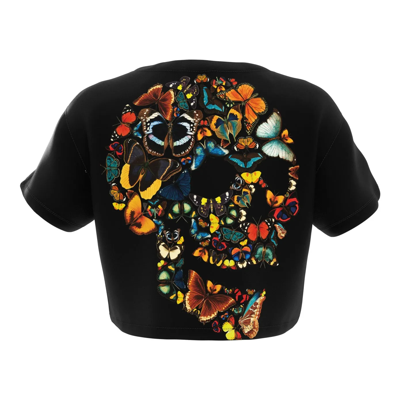 Butterfly Skull Crop Top