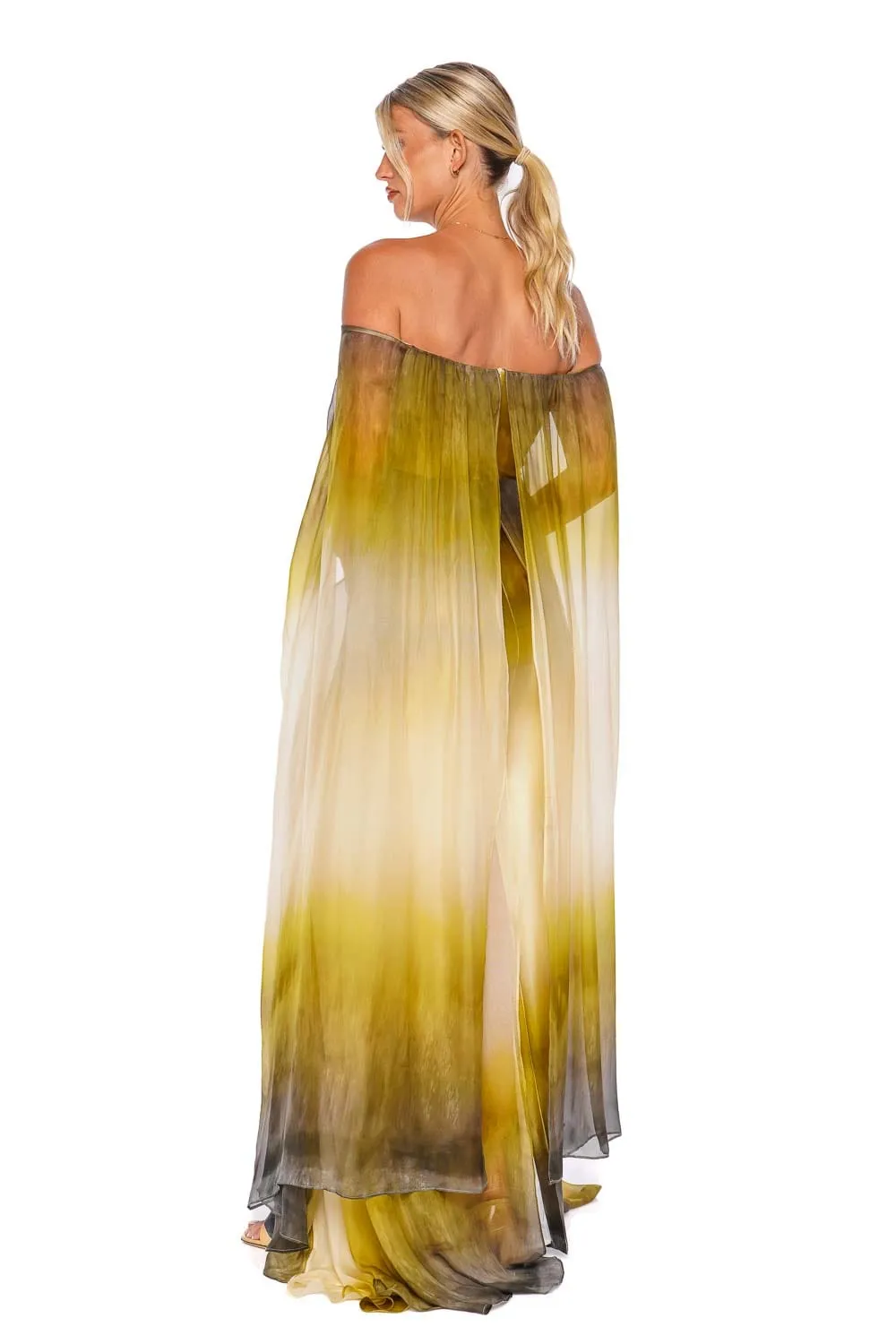 Cailin Draped Off Shoulder Maxi Dress