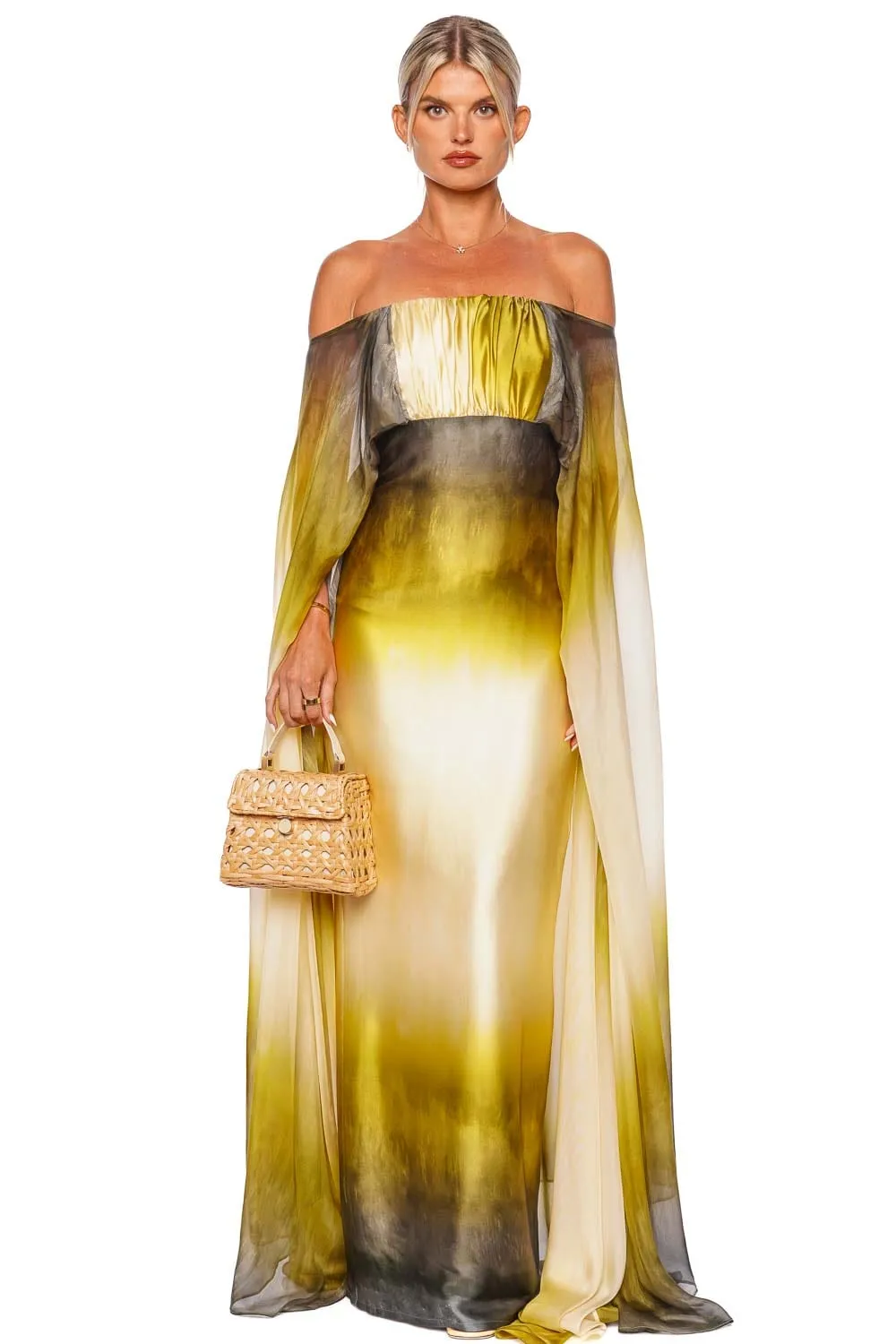 Cailin Draped Off Shoulder Maxi Dress