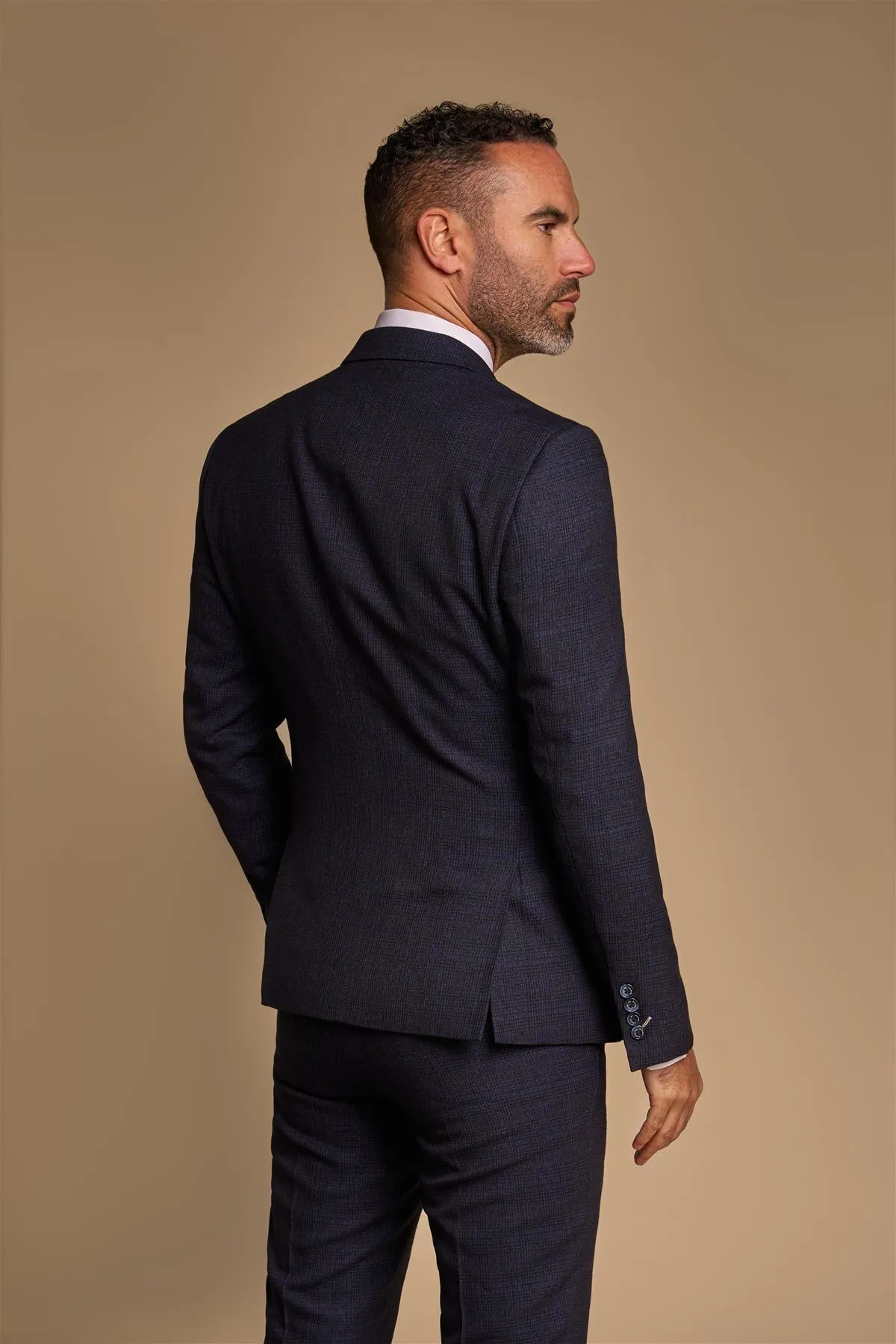 Caridi Navy Double Breasted Blazer