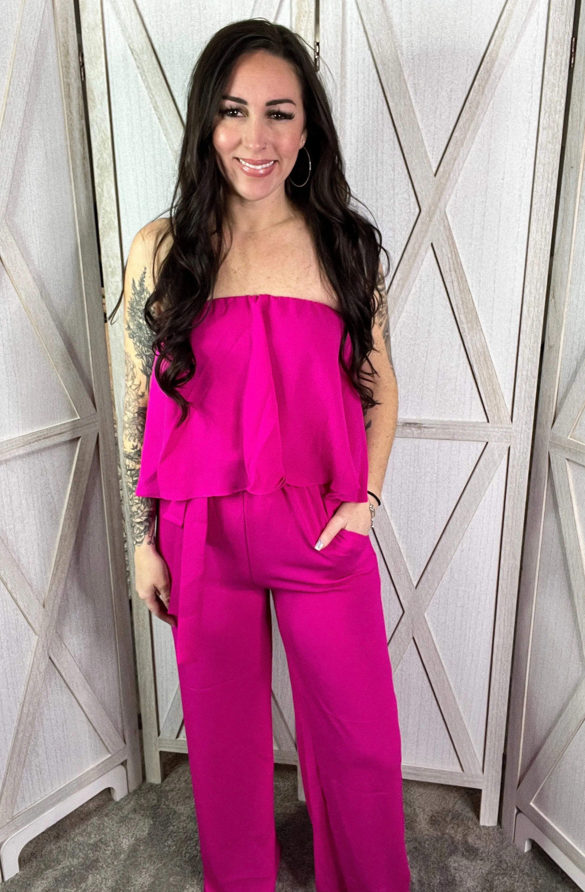 Catalina Pocketed Ruffle Jumpsuit