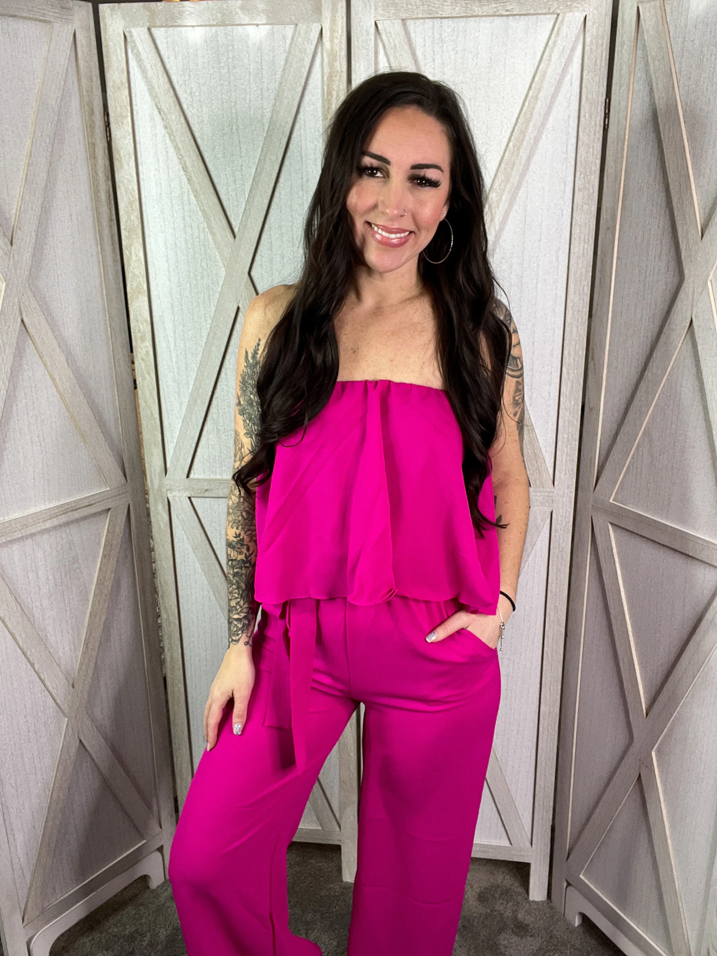 Catalina Pocketed Ruffle Jumpsuit