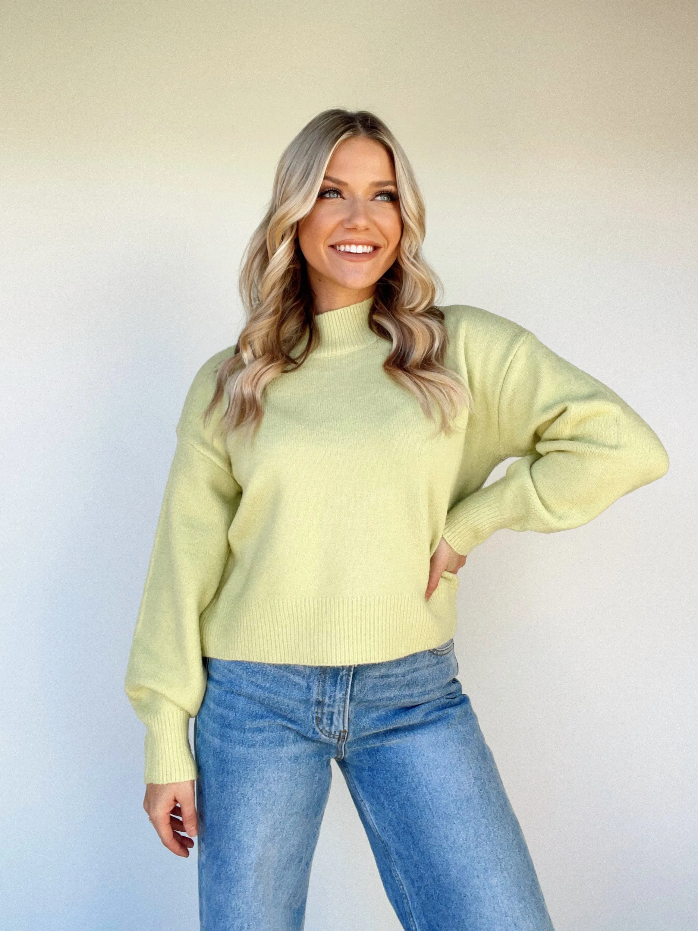 Cheery Mock Neck Sweater