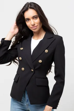 CLASSIC GOLD BUTTON BLAZER BLACK