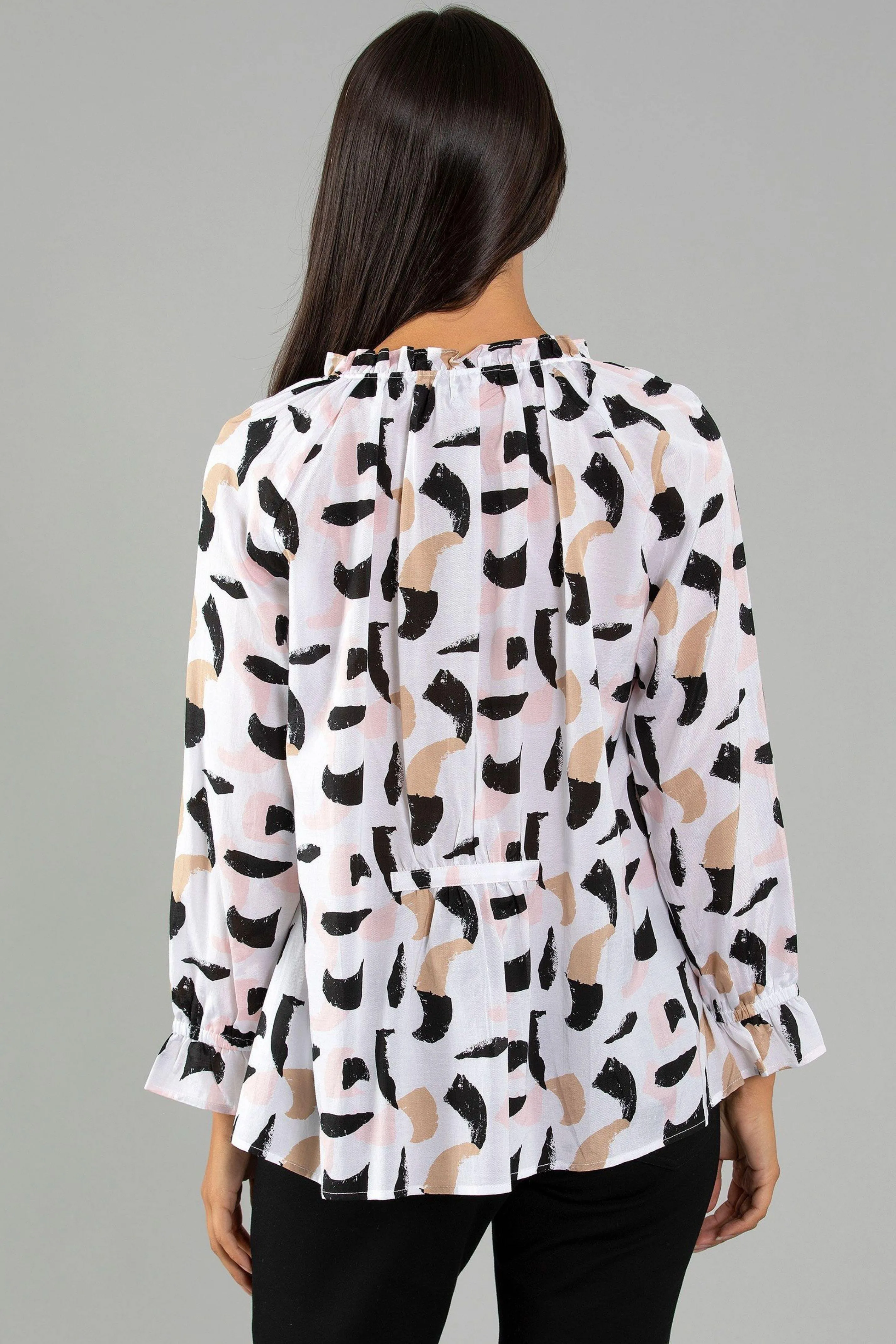 Cusp Print Blouse