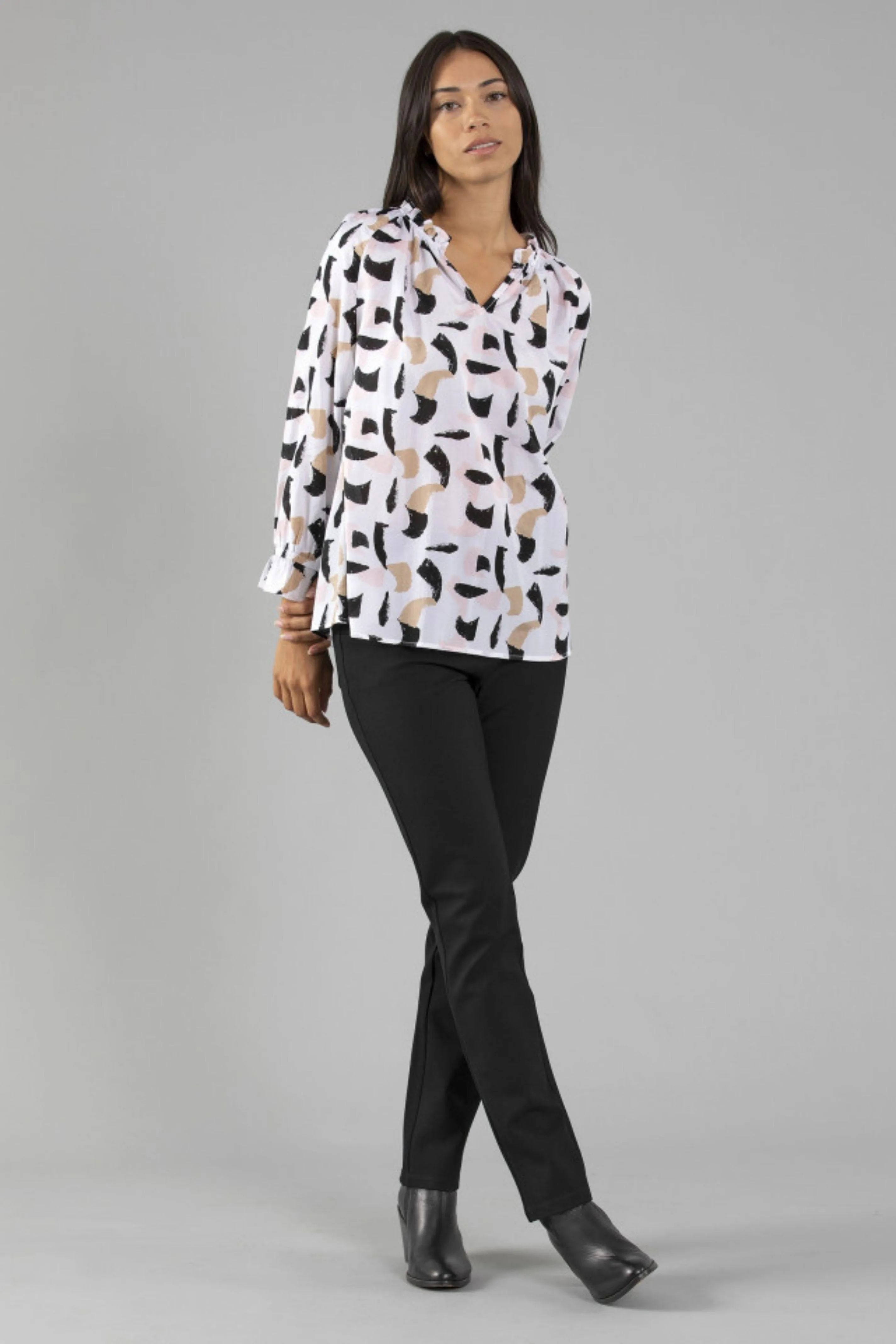 Cusp Print Blouse