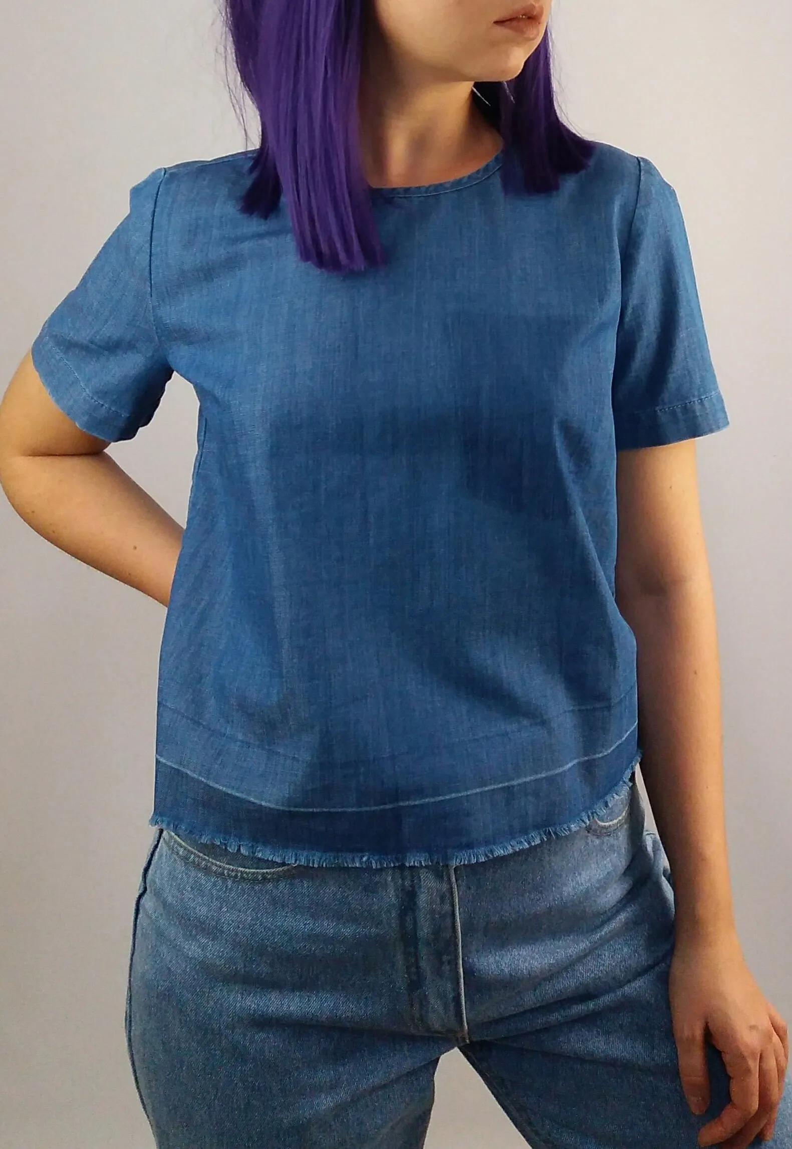 Denim Crop Top T-shirt