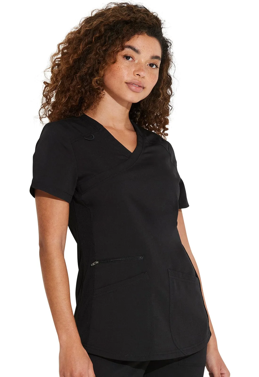 Dickies Balance  Mock Wrap Top Black Large DK840