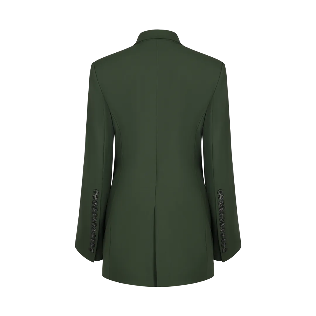 Double-Breasted Blazer - Green