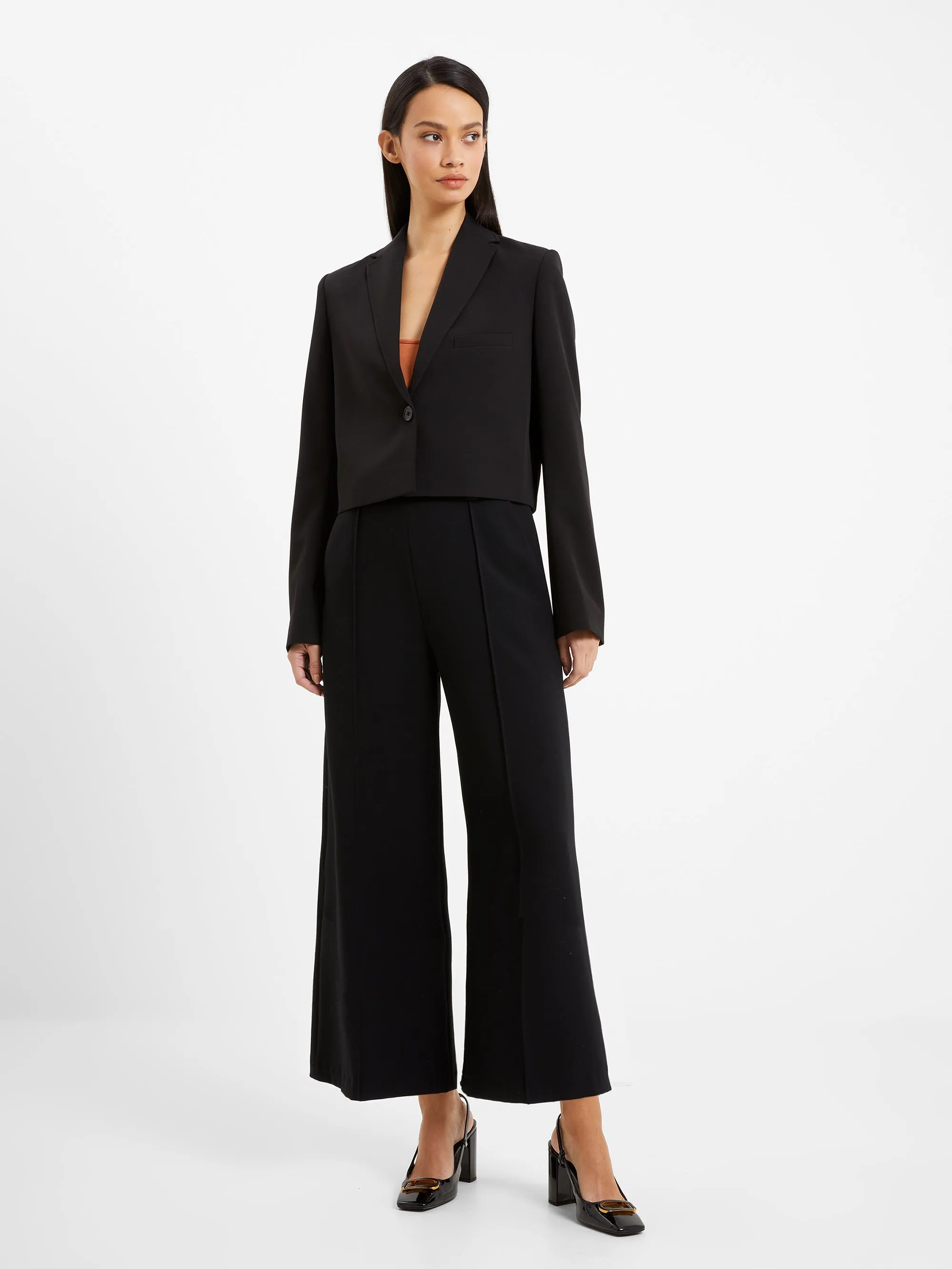 Echo Crepe Cropped Blazer