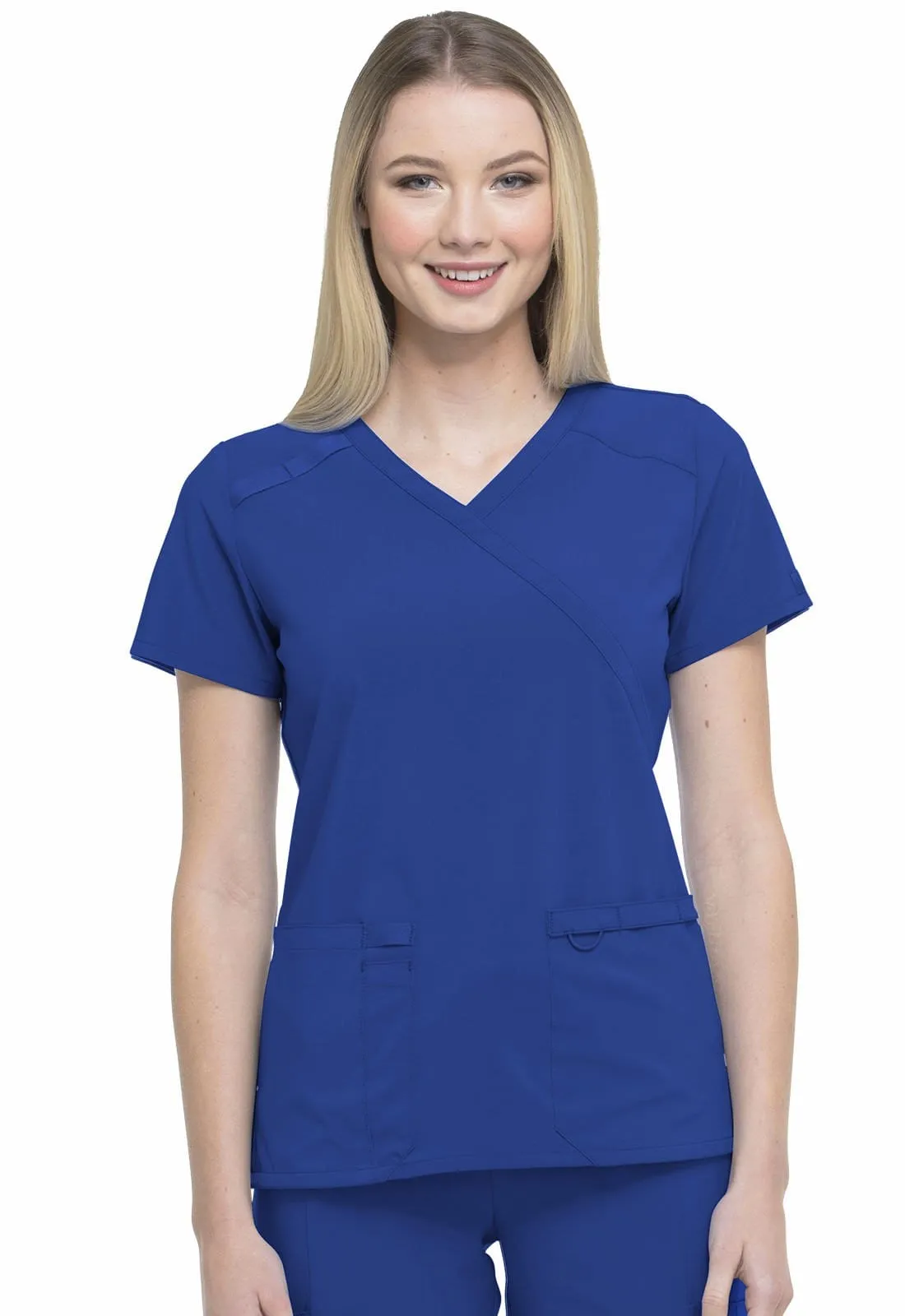 EDS Essentials Dickies  Mock Wrap Scrub Top DK625