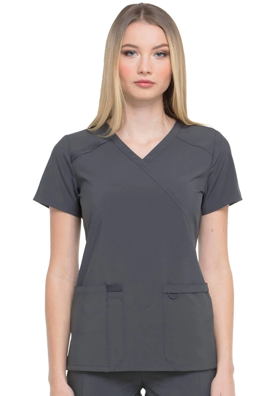 EDS Essentials Dickies  Mock Wrap Scrub Top DK625