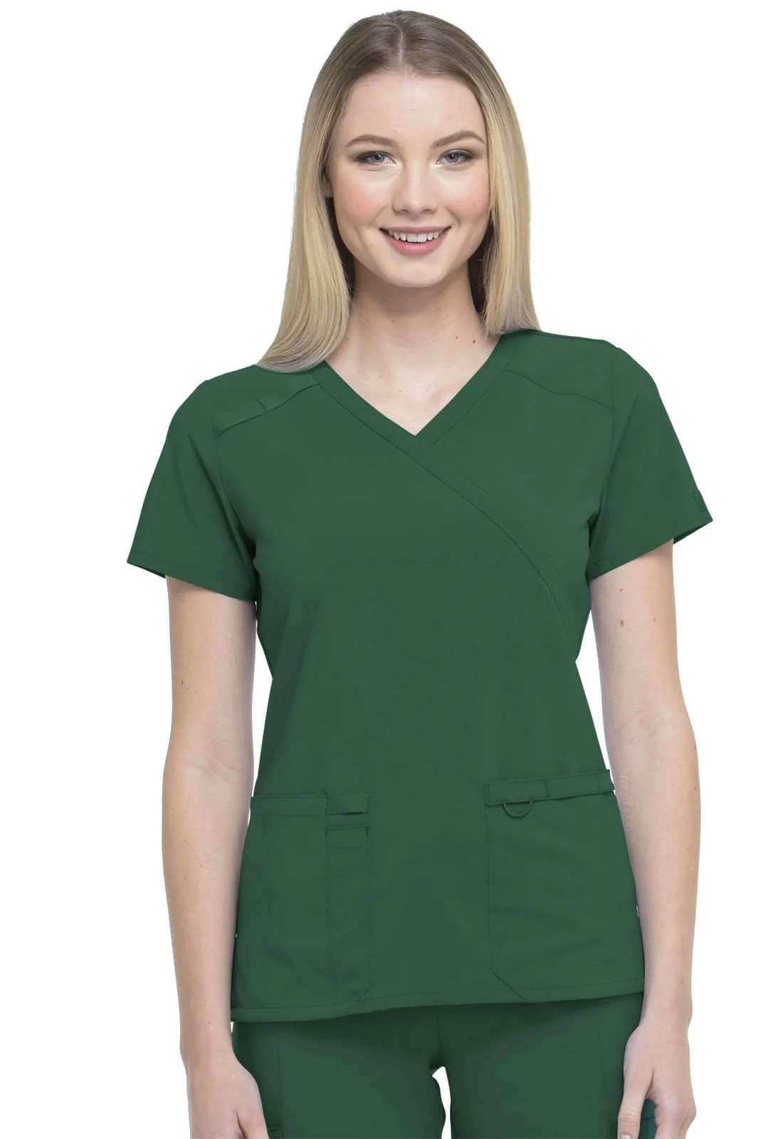 EDS Essentials Dickies  Mock Wrap Scrub Top DK625