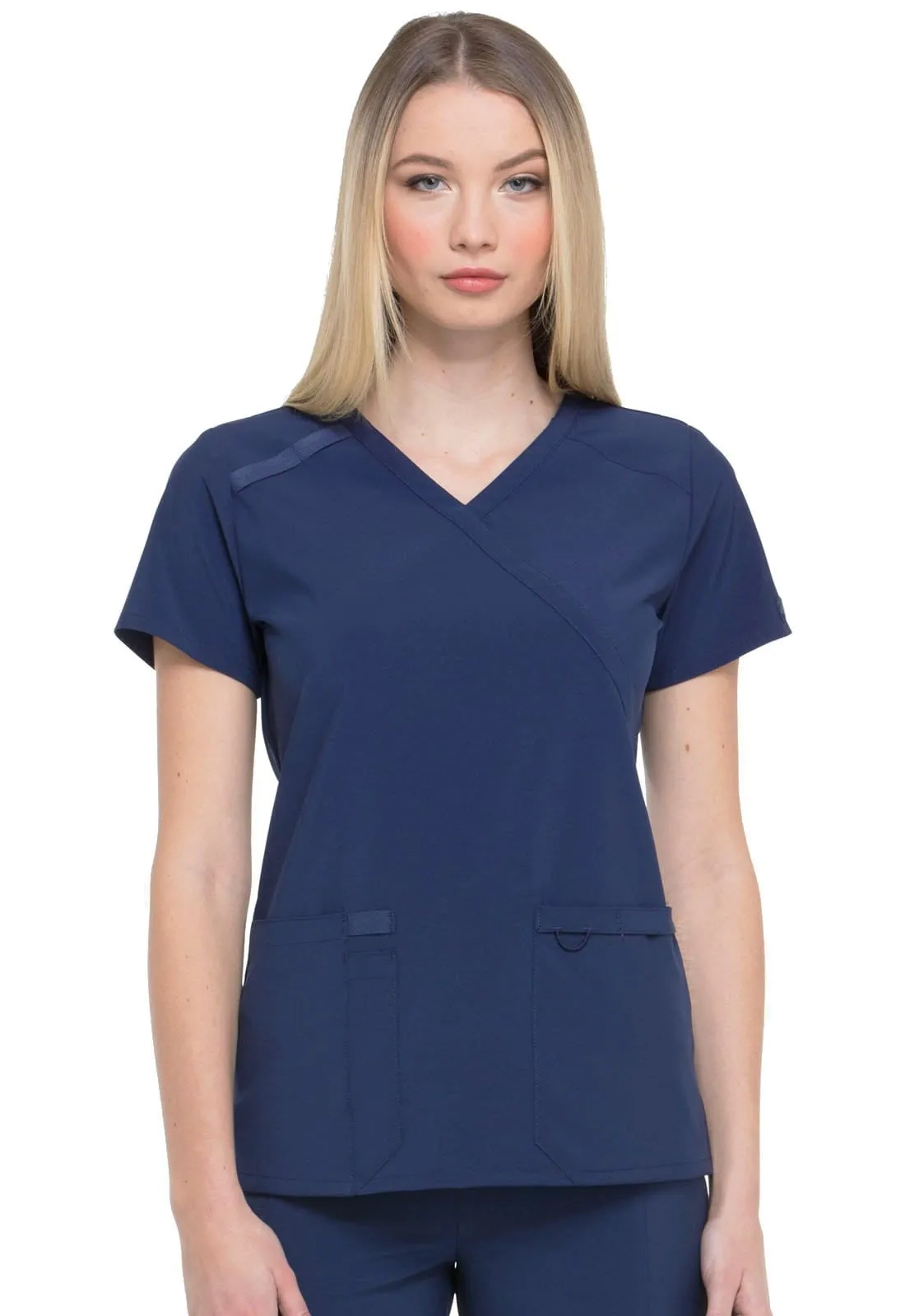 EDS Essentials Dickies  Mock Wrap Scrub Top DK625