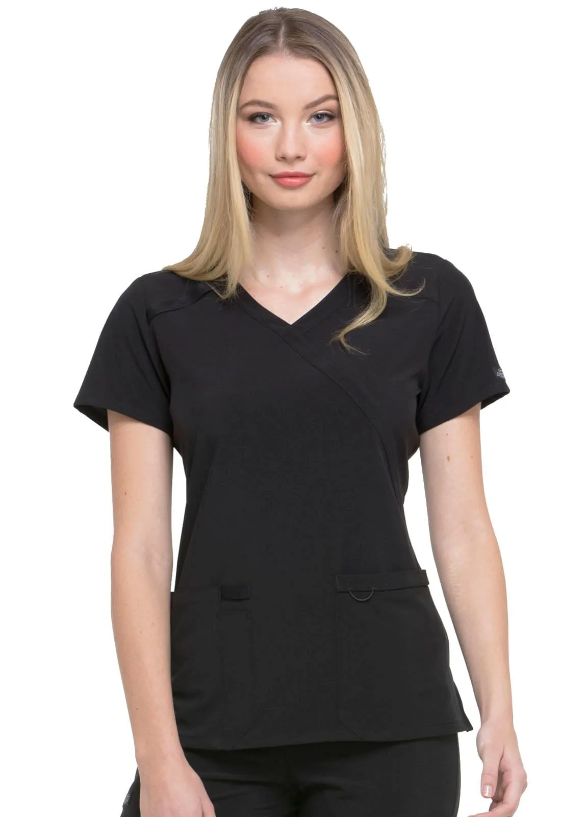 EDS Essentials Dickies  Mock Wrap Scrub Top DK625