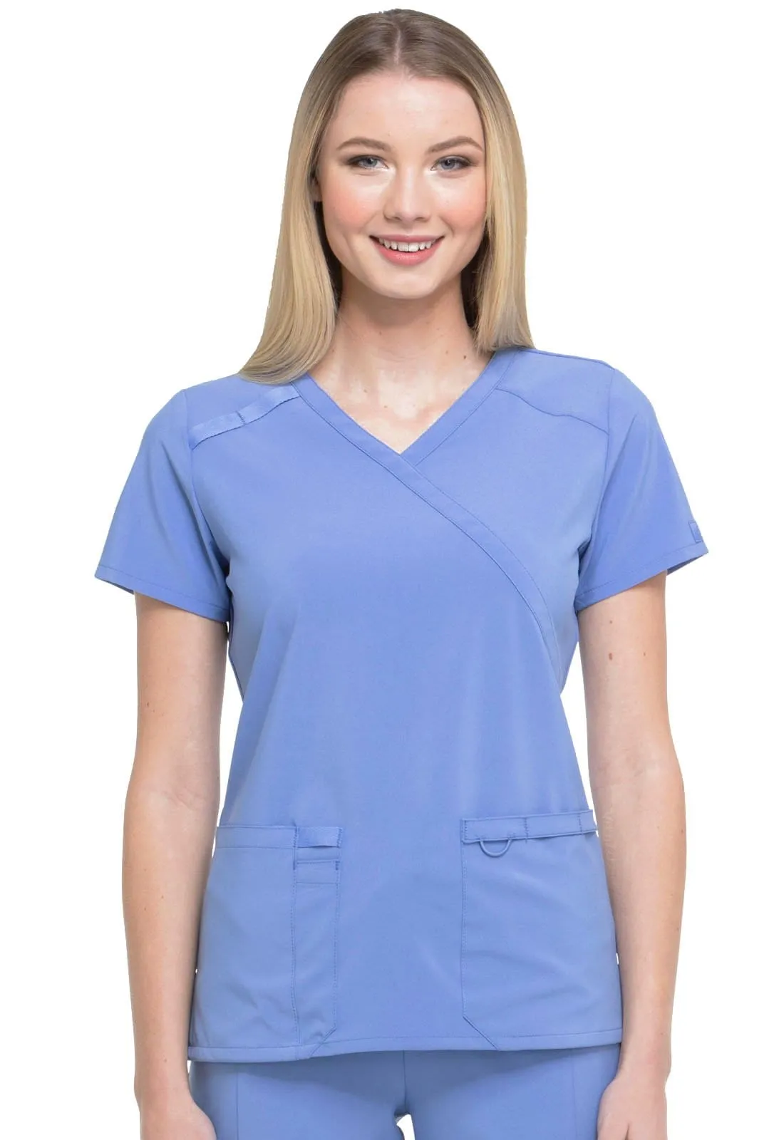 EDS Essentials Dickies  Mock Wrap Scrub Top DK625