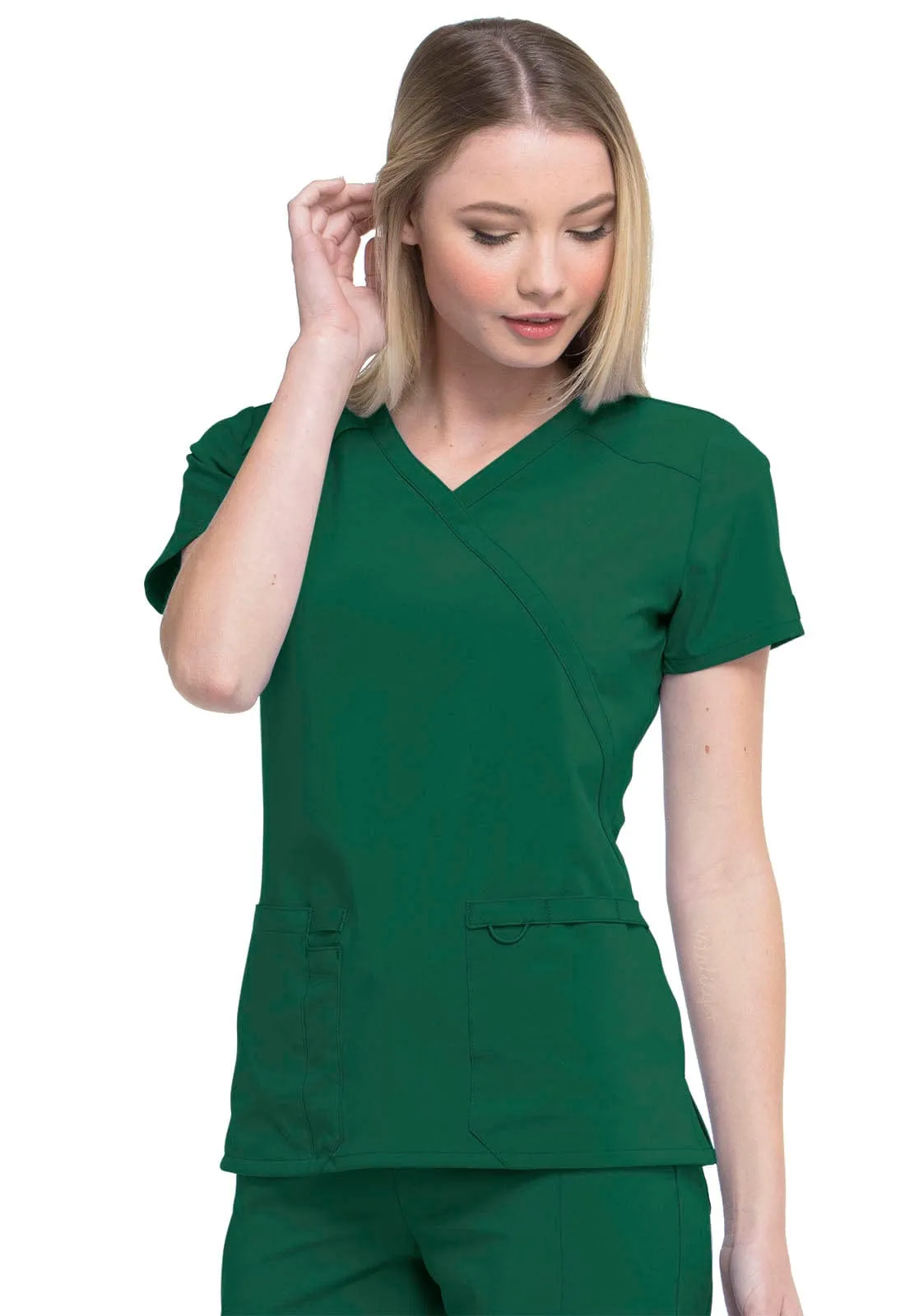 EDS Essentials Dickies  Mock Wrap Scrub Top DK625