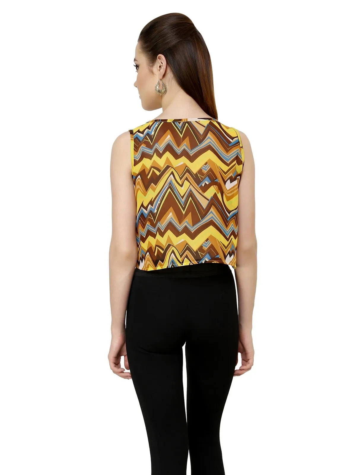 Georgette Printed Crop Top