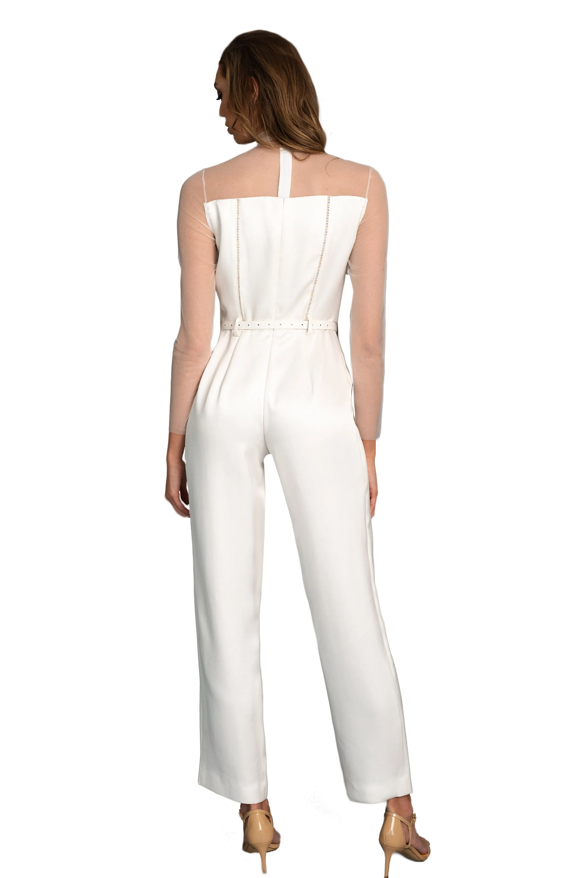 Illusion neckline Jumpsuit