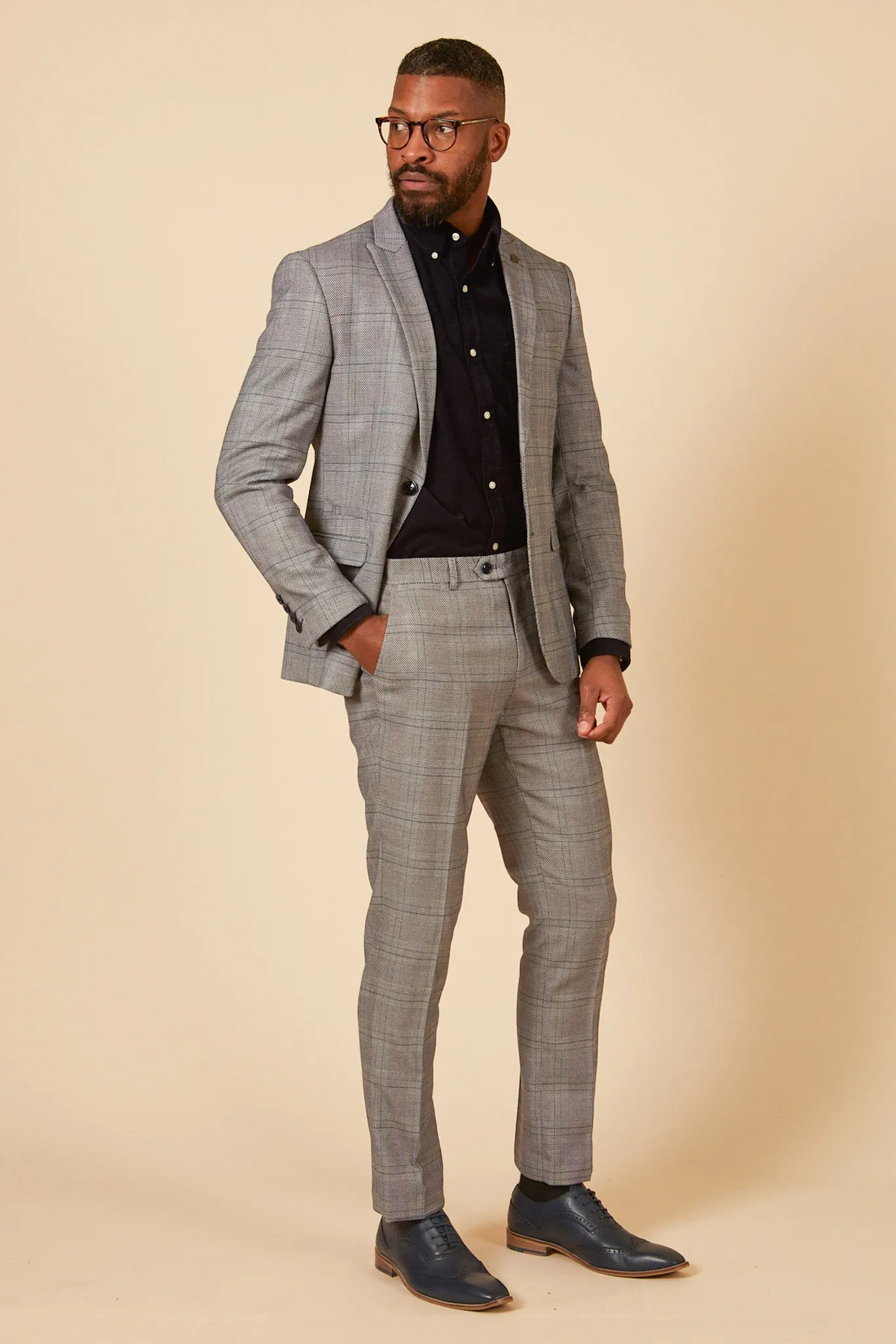 JERRY - Grey Check Blazer