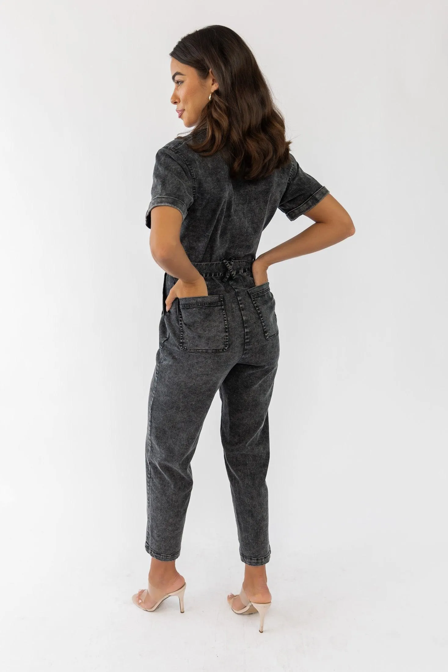 Kendall Black Washed Jumpsuit