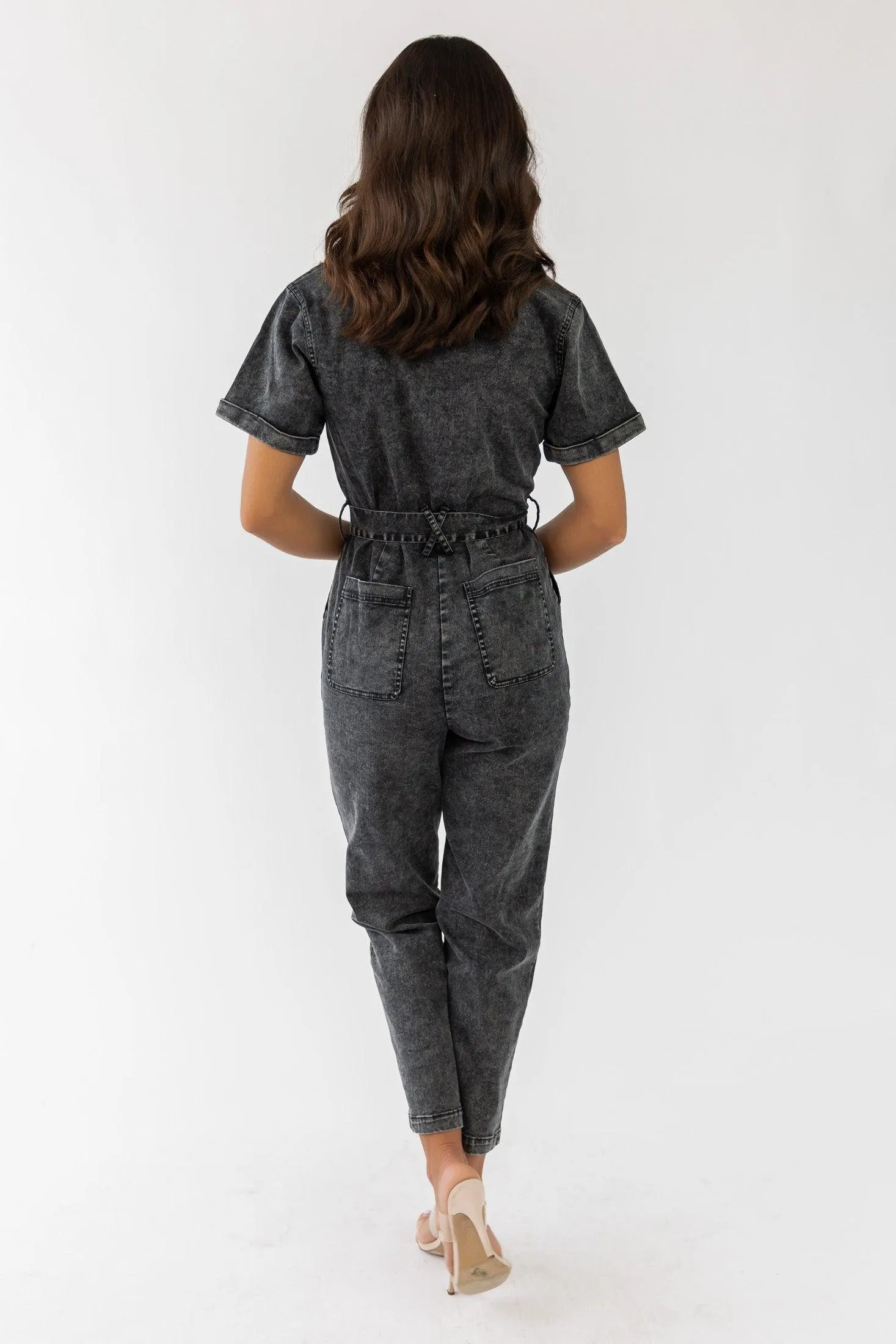 Kendall Black Washed Jumpsuit