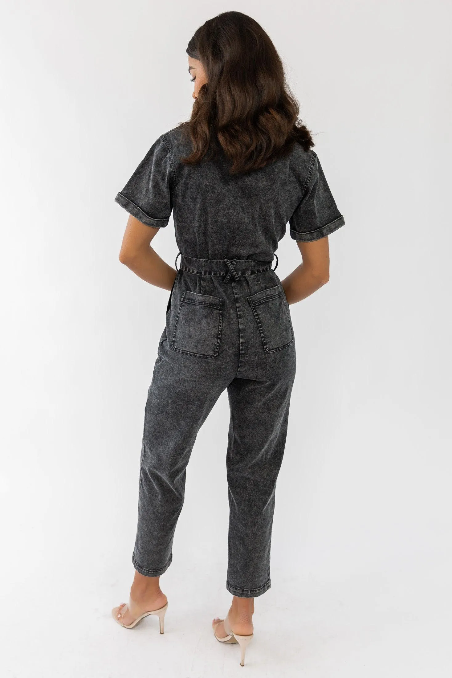 Kendall Black Washed Jumpsuit