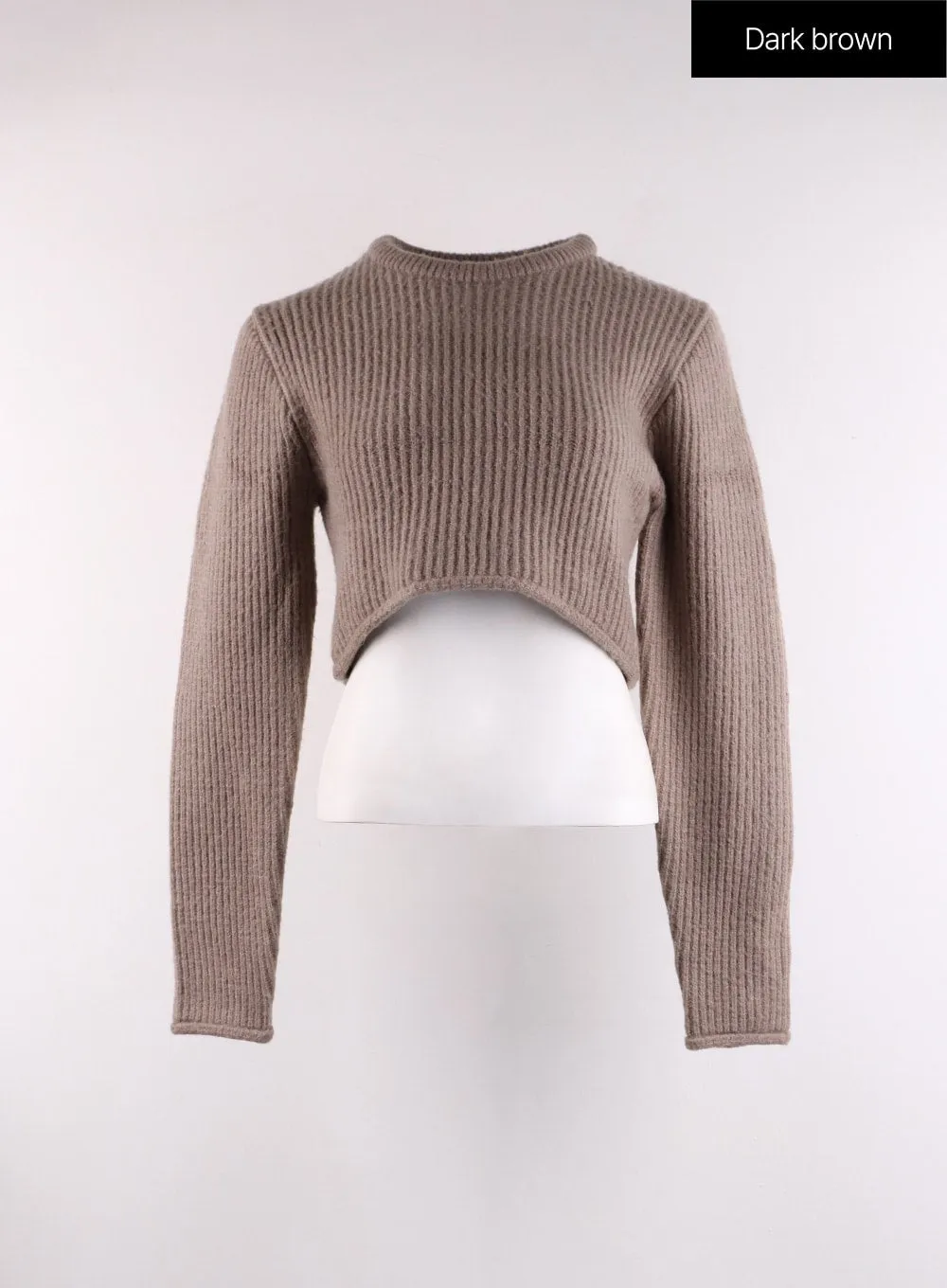 Knit Long Sleeve Crop Top CF405