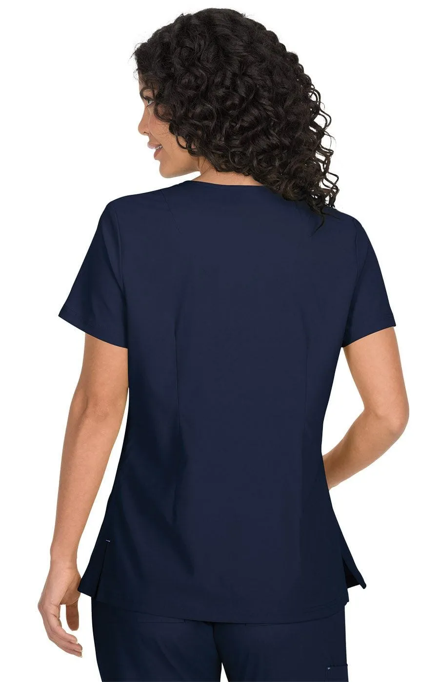 koi Basics Katie Women's 4-Pocket Mock-Wrap Scrub Top