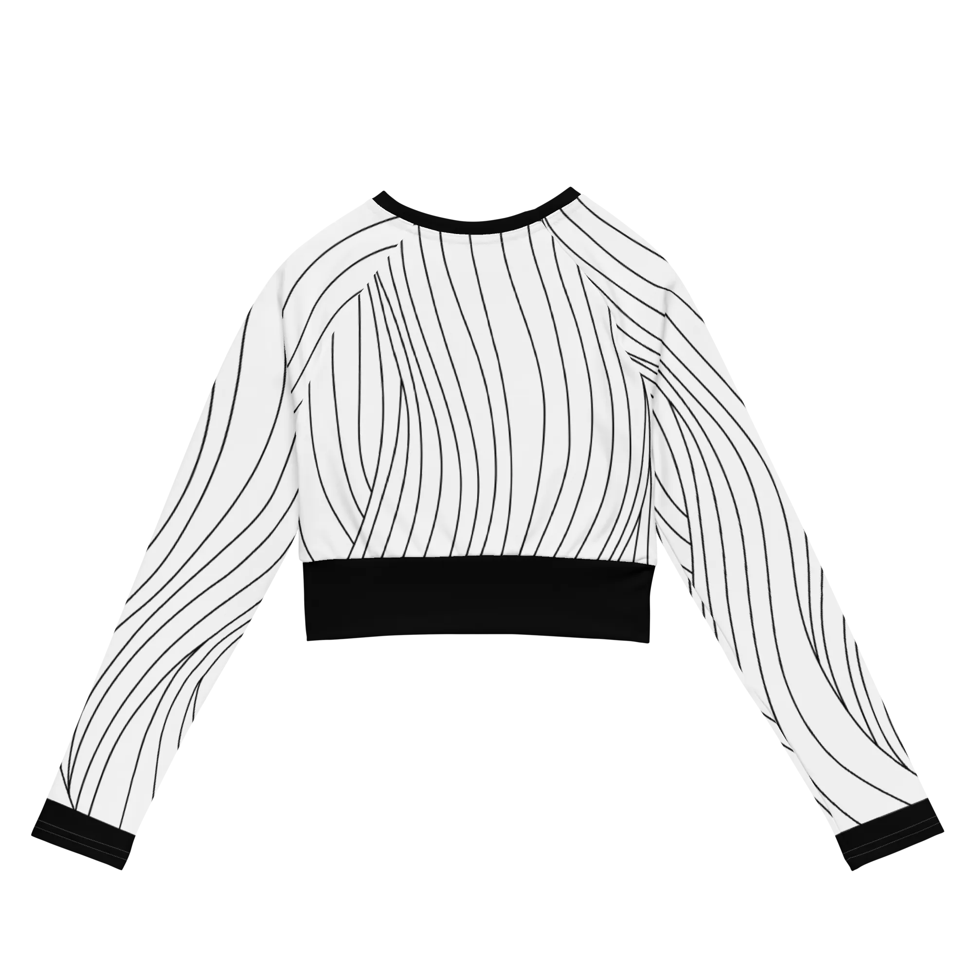 Lined Long-Sleeve Crop Top