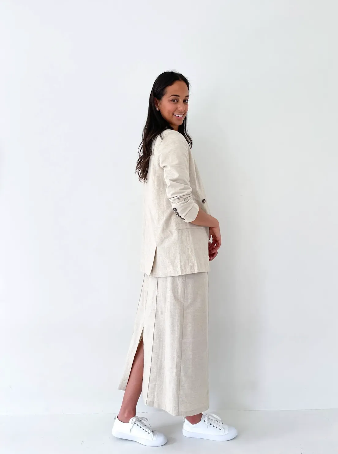 Natural Linen Skirt