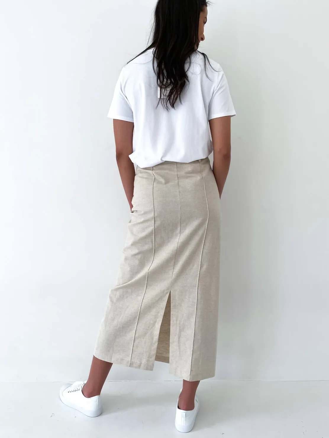 Natural Linen Skirt