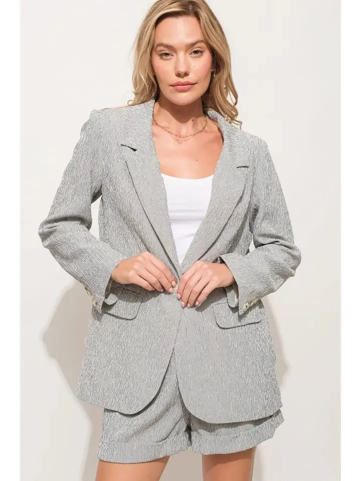 Nevah Pinstripe Blazer