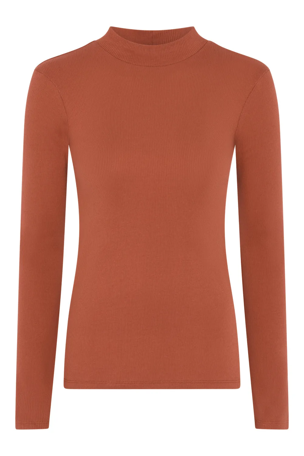 North Mock Top in Brick Orange