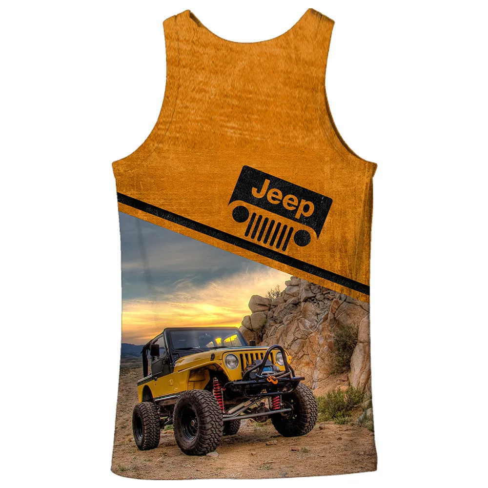 Off Road Jeep TJ - Orange Tank top