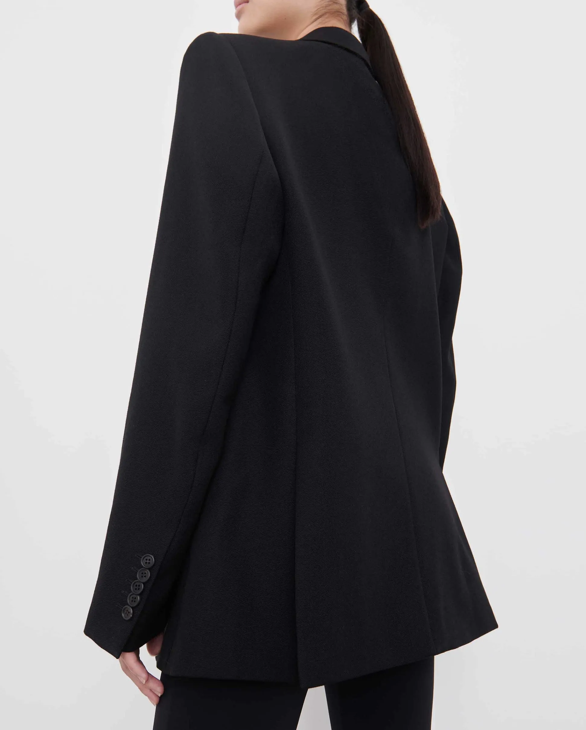 OVERSIZE SINGLE BREASTED BLAZER / BLACK