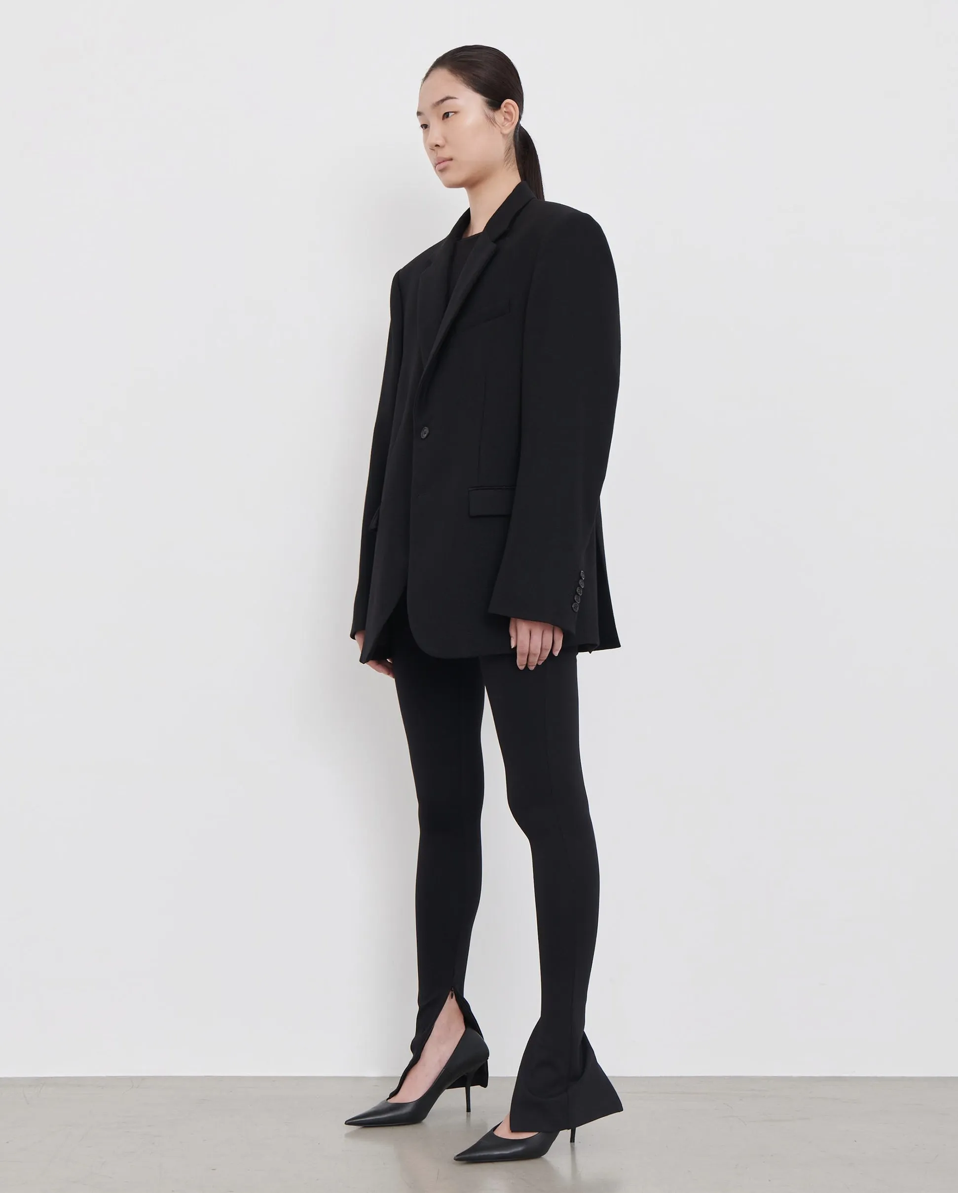 OVERSIZE SINGLE BREASTED BLAZER / BLACK