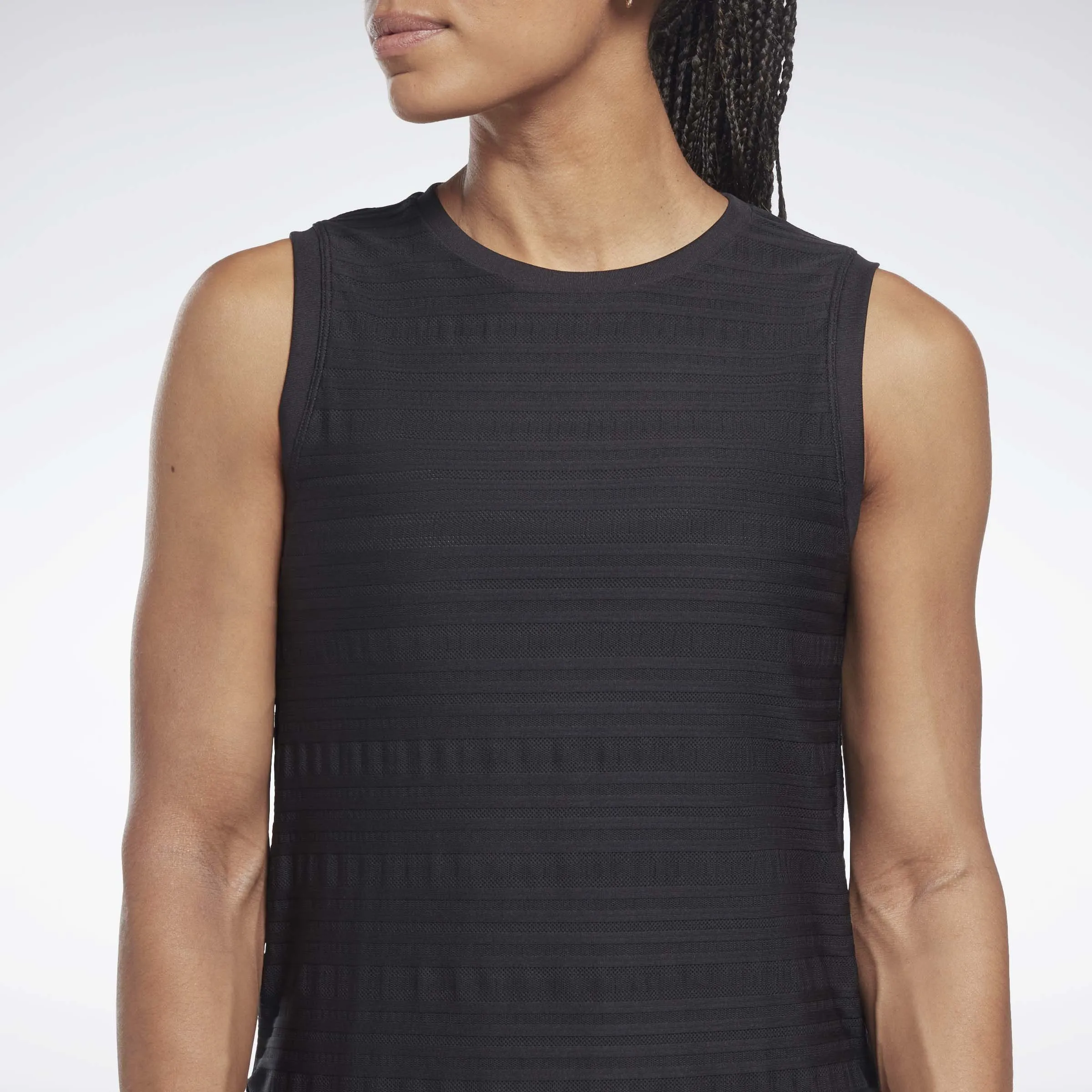 Perforated Tank Top Black