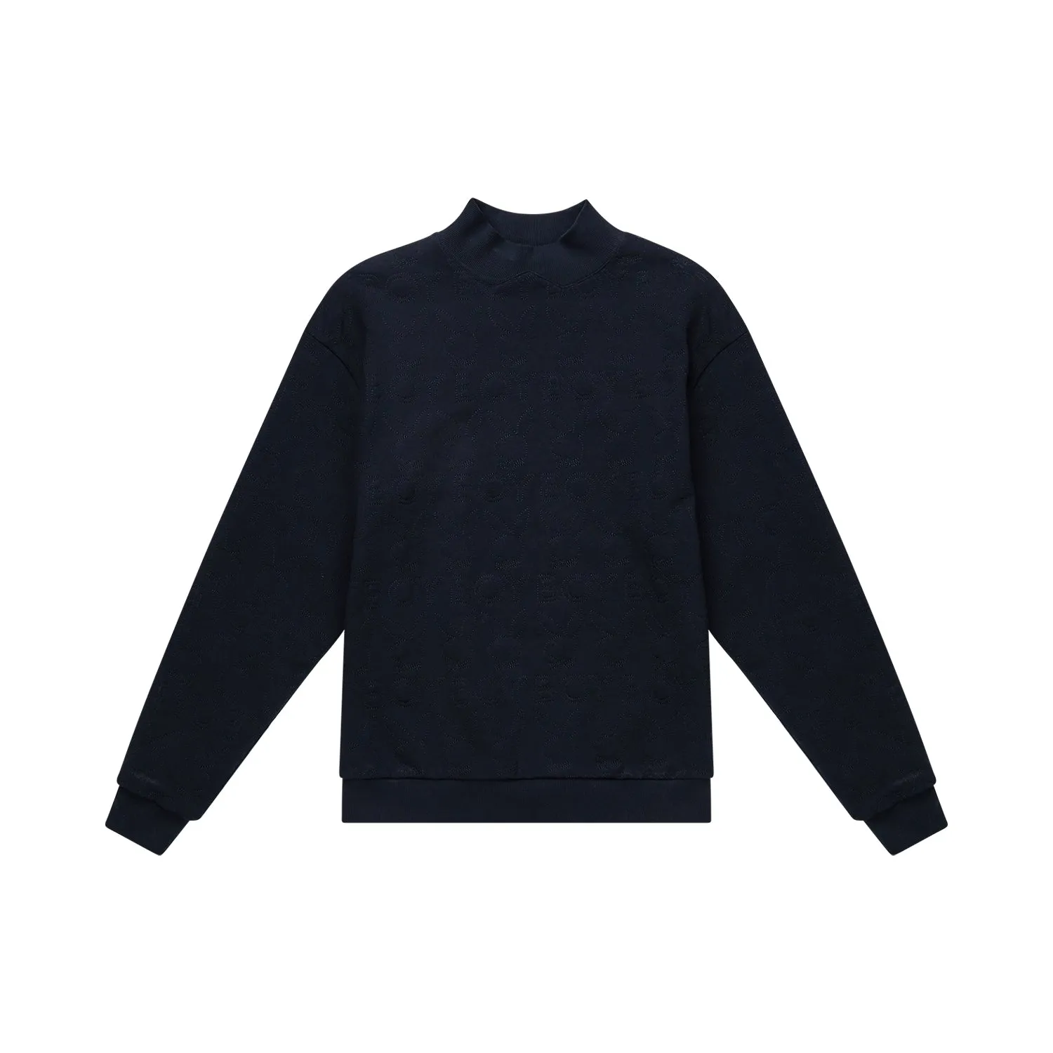 PLAYBOY X BOY QUILTED MOCK NECK SWEATSHIRT - BLACK