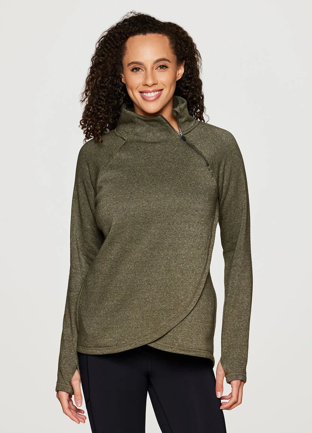 Prime Ready To Roll Fleece Zip Mock Neck Pullover