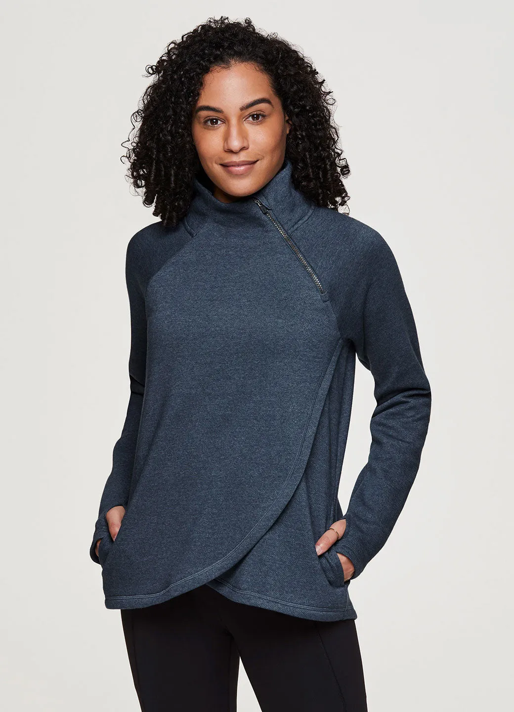 Prime Ready To Roll Fleece Zip Mock Neck Pullover