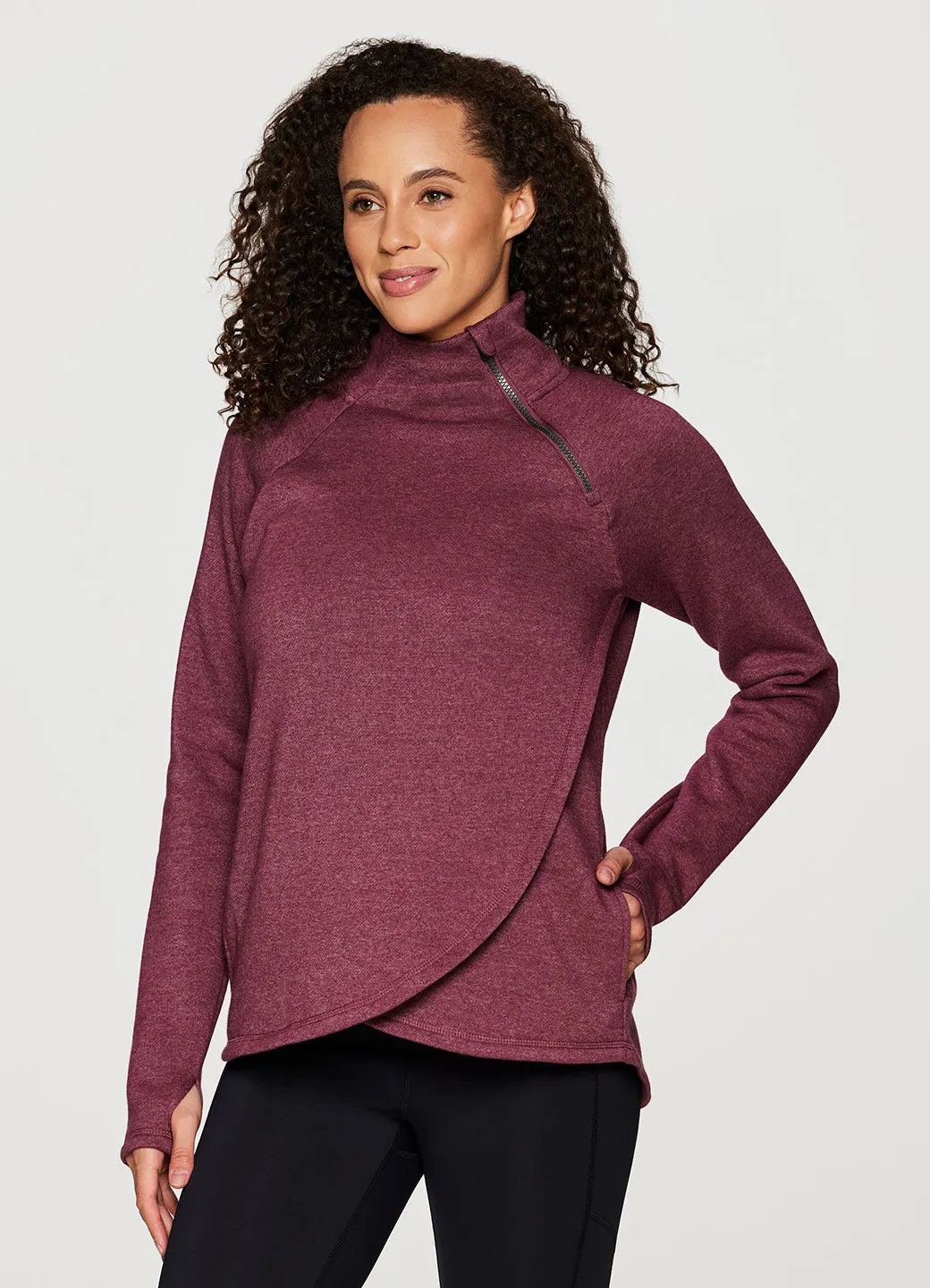 Prime Ready To Roll Fleece Zip Mock Neck Pullover