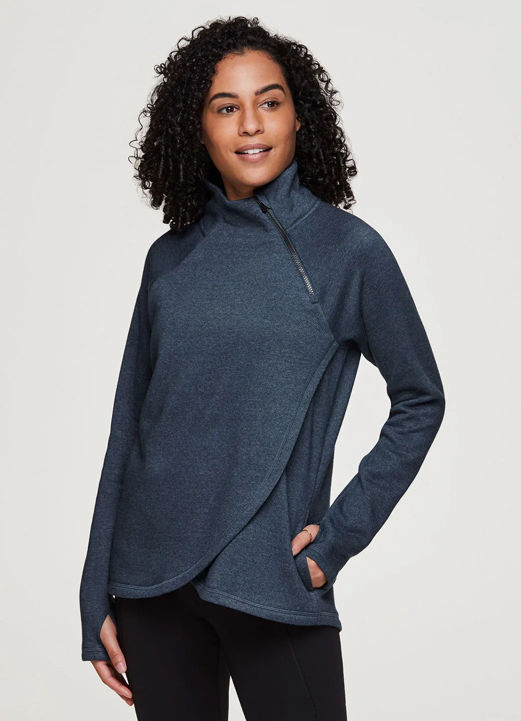 Prime Ready To Roll Fleece Zip Mock Neck Pullover